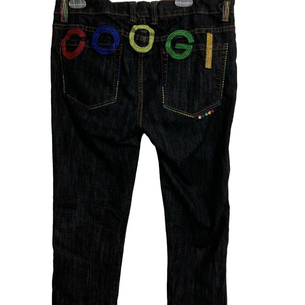 coogi Dark WASH jean EMBROIDERED Sz 18 Multicolor